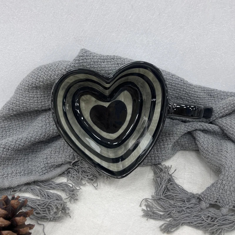 DecorBites™ Heart Shape Ceramic Coffee Mug - 10oz Unique Design and Lovely Gift