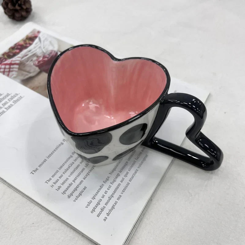 DecorBites™ Heart Shape Ceramic Coffee Mug - 10oz Unique Design and Lovely Gift